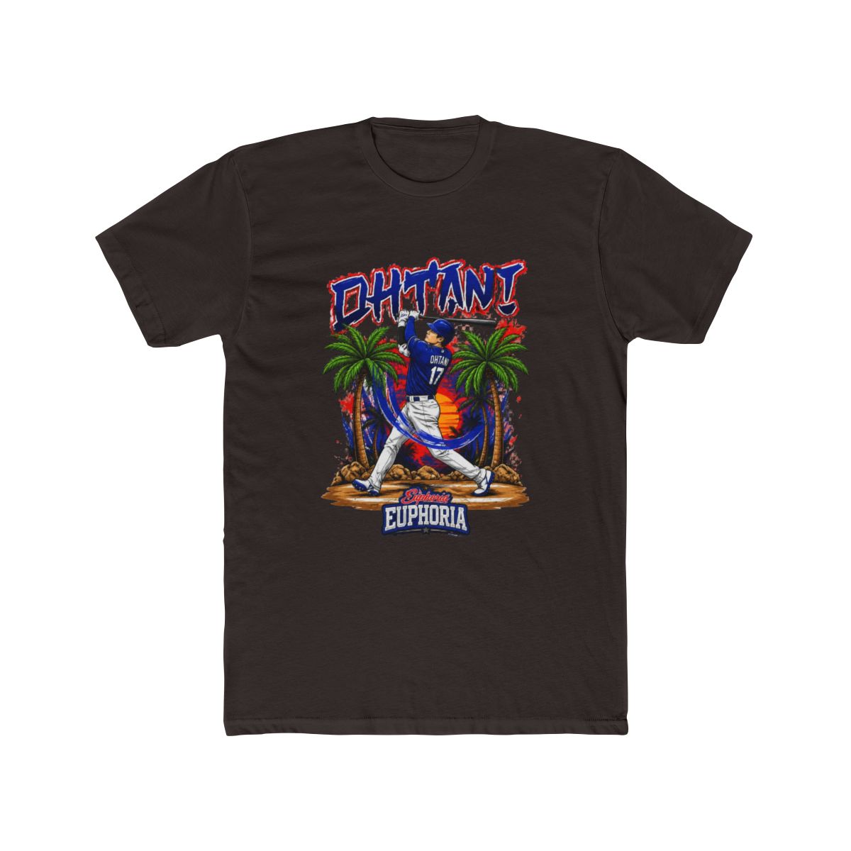 Shohei Ohtani 17 Los Angeles Dodgers player swing comic Long Sleeve T Shirt - alternate angle 2, merchandise
