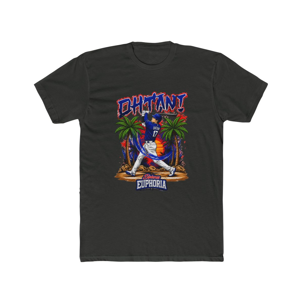 Shohei Ohtani 17 Los Angeles Dodgers player swing comic Long Sleeve T Shirt - alternate angle 5, merchandise