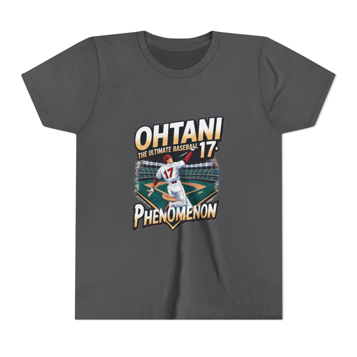 Ohtani: The Ultimate Baseball Phenomenon Kids T Shirt | Shohei Ohtani - alternate angle 4, merchandise