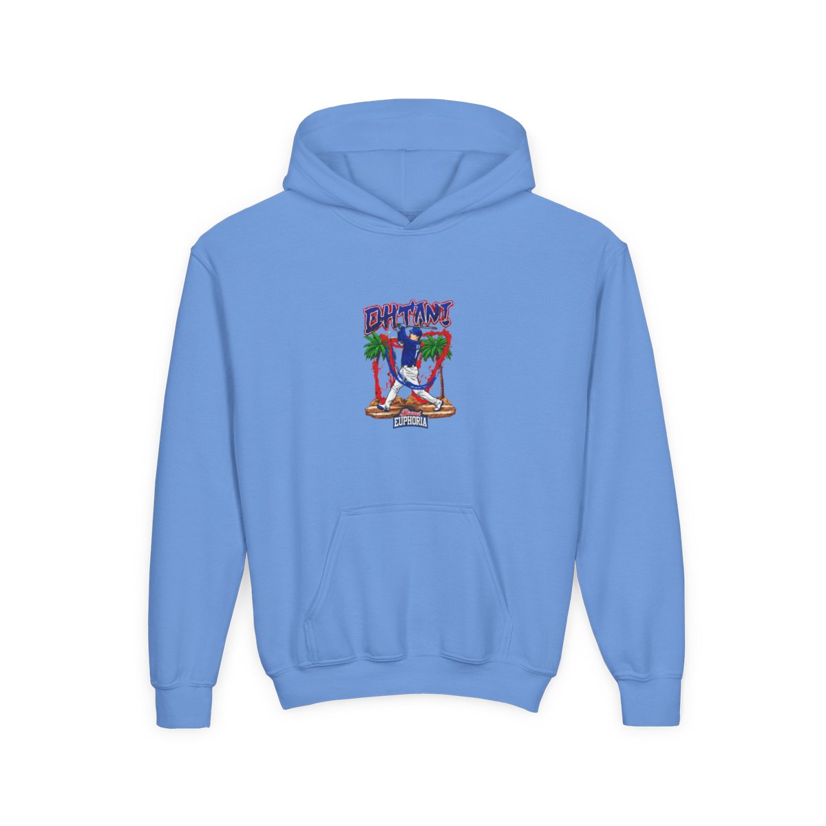 Shohei Ohtani 17 Los Angeles Dodgers player swing comic Kids Hoodie - alternate angle 4, merchandise