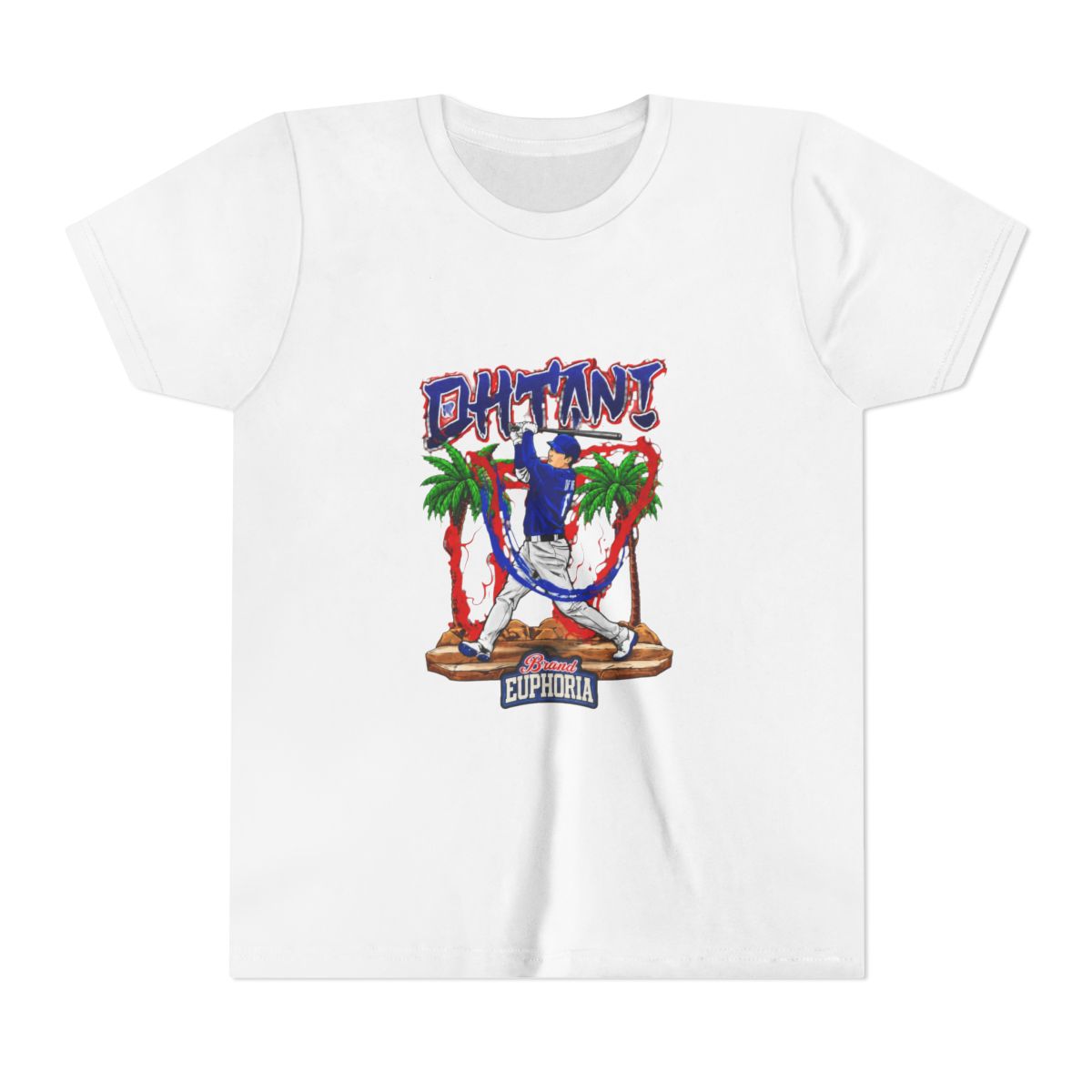 Shohei Ohtani 17 Los Angeles Dodgers player swing comic Kids T Shirt