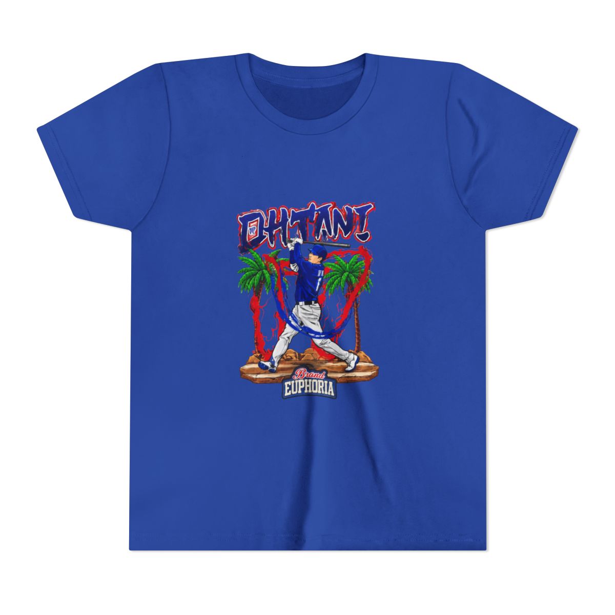 Shohei Ohtani 17 Los Angeles Dodgers player swing comic Kids T Shirt - Official T-Shirts merchandise