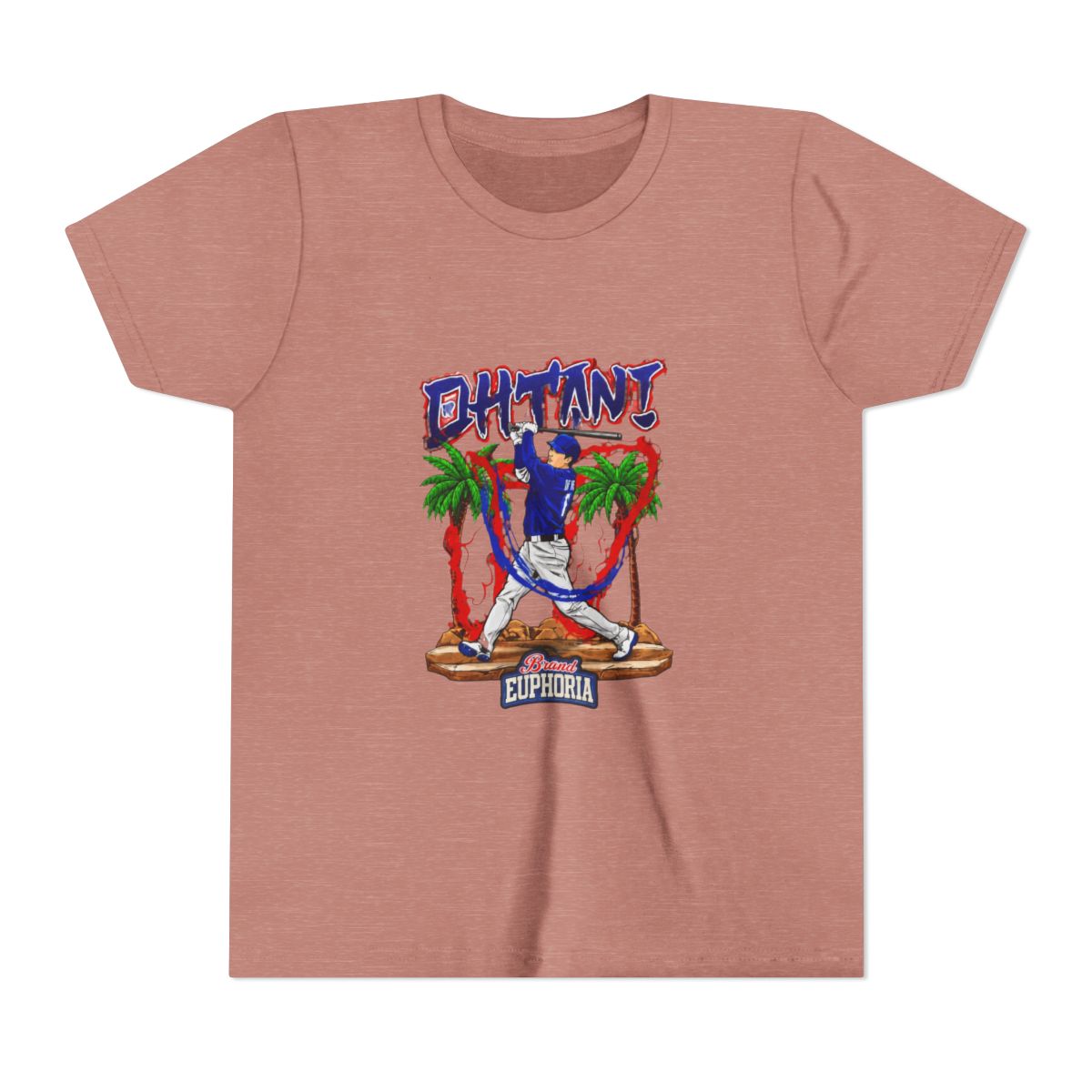 Shohei Ohtani 17 Los Angeles Dodgers player swing comic Kids T Shirt - alternate angle 3, merchandise