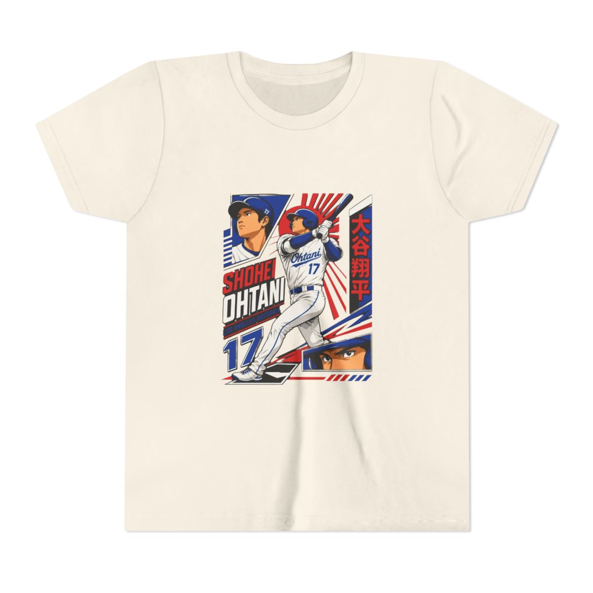 Shohei Ohtani Baseball Anime Kids T Shirt - alternate angle 4, merchandise